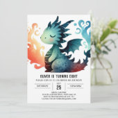 キュートドラゴン誕生日の子ども 招待状 (スタンド正面)
