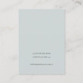 キュートドリーブルーアクアバタフライイヤリングディスプレイ 名刺 (裏面)