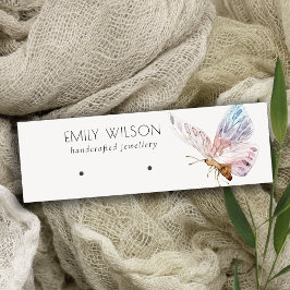 キュートドリーミー赤面アクアバタフライイヤリングディスプレイ スキニー名刺