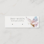 キュートドリーミー赤面アクアバタフライイヤリングディスプレイ スキニー名刺 (正面)