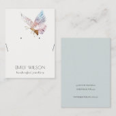 キュートドリーム赤面アクアバタフライネックレスディスプレイ 名刺 (正面/裏面)