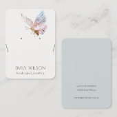 キュートドリーム赤面アクアバタフライネックレスディスプレイ 名刺 (正面/裏面)