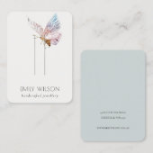 キュートドリーム赤面アクアバタフライヘアピンディスプレイ 名刺 (正面/裏面)