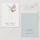 キュートドリーム赤面アクアバタフライヘアピンディスプレイ 名刺 (正面/裏面)