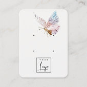 キュートドリー赤面アクアバタフライ2イヤリングディスプレイ 名刺 (正面)