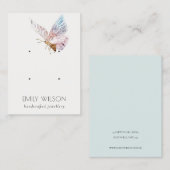 キュートドリー赤面アクアバタフライ2イヤリングディスプレイ 名刺 (正面/裏面)