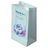 キュートドルフィンシークリーチャー誕生日ありがとう スモールペーパーバッグ (正面アングル)