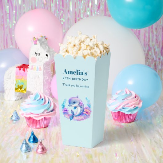 キュートドルフィンシークリーチャー誕生日ありがとう フェイバーボックス (パーティー)