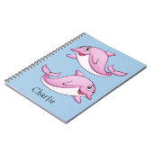 キュートドルフィンズ名前をカスタムする手帳 ノートブック (左側)