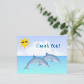 キュートドルフィンズ海ビーチありがとう ポストカード (スタンド正面)