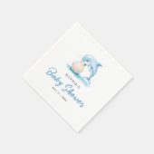 キュートドルフィンベビーシャワーパーティーミニマル紙 スタンダードカクテルナプキン (角)