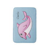 キュートドルフィン名前をカスタムするバスマット バスマット (正面縦)