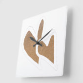 キュートドードルサンドハートコースタルサンディビーチ2021 スクエア壁時計 (傾斜)