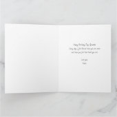 キュートドードルタイポグラフィ金ゴールドブラック3フォト誕生日 カード (内部)