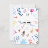 キュートドードルハッピーバースデーカード (裏面)