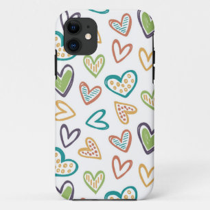 キュートドードルハート iPhoneカラフルケース iPhone 11 ケース