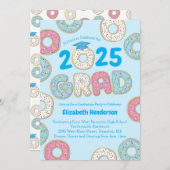 キュートドーナツ卒業パーティー招待状 招待状 (正面/裏面)