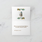 キュートナイトドラゴンキャッスルバースデーパーティーキッズ サンキューカード (内部)