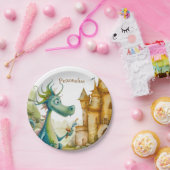 キュートナイトドラゴンキャッスルバースデーパーティーキッズ ペーパープレート (パーティー)