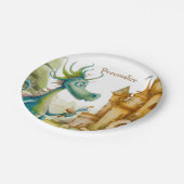 キュートナイトドラゴンキャッスルバースデーパーティーキッズ ペーパープレート (アングル)