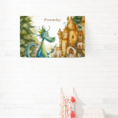 キュートナイトドラゴンキャッスルバースデーパーティーキッズ 横断幕 (インサイチュ)