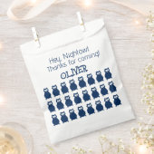 キュートナイトフクロウ誕生日スランバーパーティーフェイスバッグ フェイバーバッグ (クリップ留めされた状態)