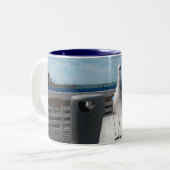 キュートナポリFLシーガルプリントコーヒーマグ ツートーンマグカップ (正面左)
