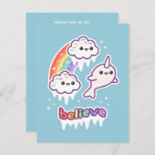 キュートナーファルバースデーパーティ招待状 招待状 (正面/裏面)