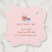 キュートニットホームメイドつるラベル |ピンク フェイバータグ (裏面)