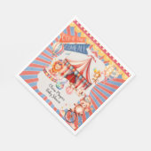 キュートニュートラルヴィンテージカーニバルサーカスベビーシャワー スタンダードランチョンナプキン (角)