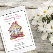 キュートニューホーム引っ越し祝いパーティーパーティー 招待状