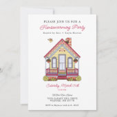 キュートニューホーム引っ越し祝いパーティーパーティー 招待状 (正面)