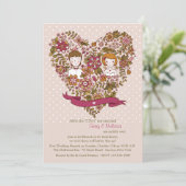 キュートニューリウェズポスト結婚ズブランチ招待状 招待状 (スタンド正面)