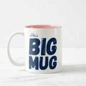 キュートネイビーワン巨大マグカップ名前をカスタムするノベルティジャンボ ツートーンマグカップ (左)