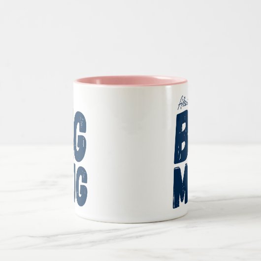 キュートネイビーワン巨大マグカップ名前をカスタムするノベルティジャンボ ツートーンマグカップ (中央)