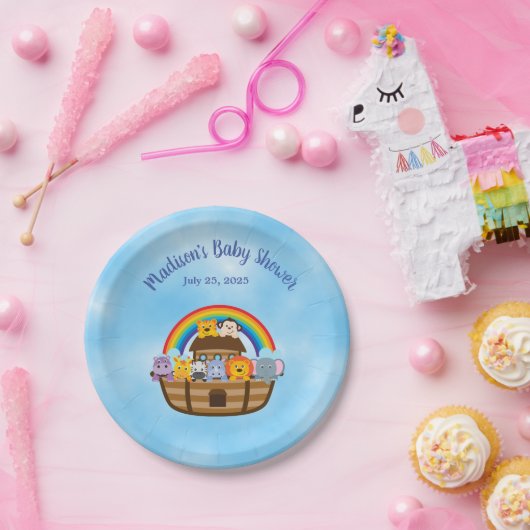 キュートノアズアークベビーアニマルズ紙プレート ペーパープレート (パーティー)