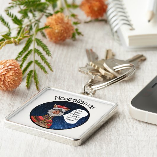 キュートノストラダムスラマおもしろいやる気を起こさせる引用文 キーホルダー (側面)