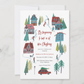 キュートノルディックスキーヴィレッジクリスマスパーティー 招待状 (正面)