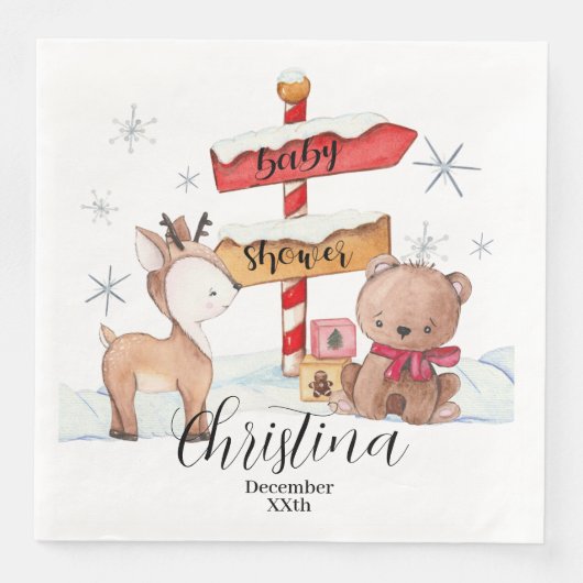 キュートノースポールウィンターテーマベビーシャワー (正面)