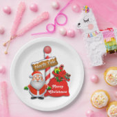 キュートノースポールサンカスタムタ紙プレート ペーパープレート (パーティー)