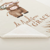 キュートハイパーソナライズされたランドカウズベビーブランケット シェルパブランケット (3/4)