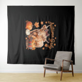 キュートハイランドカウウ秋秋ガーリー感謝祭C タペストリー (インサイチュ(横))