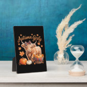 キュートハイランドカウウ秋秋ガーリー感謝祭C フォトプラーク (側面)