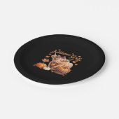 キュートハイランドカウウ秋秋ガーリー感謝祭C ペーパープレート (アングル)