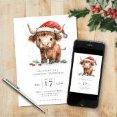 キュートハイランドカウクリスマスパーティー 招待状