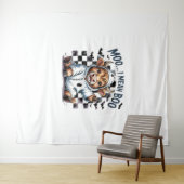 キュートハイランドカウハ市松模様にハロウィンテ タペストリー (インサイチュ(横))