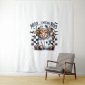 キュートハイランドカウハ市松模様にハロウィンテ タペストリー (インサイチュ)