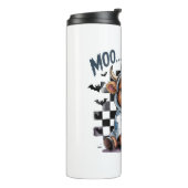 キュートハイランドカウハ市松模様にハロウィンテ タンブラー (回転左)