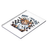 キュートハイランドカウハ市松模様にハロウィンテ ノートブック (左側)