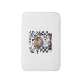 キュートハイランドカウハ市松模様にハロウィンテ バスマット (正面縦)